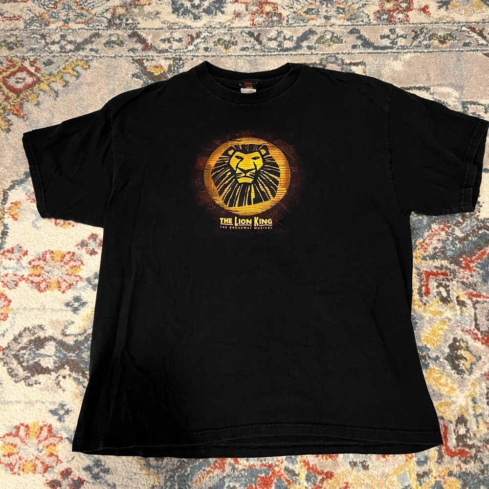 Disney Presents The Lion King Broadway Musical Black T-Shirt Men's Size XL